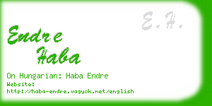 endre haba business card